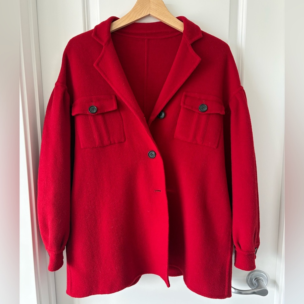 100% Wool Coat – Size S – Soft Luxury Winter Jacket